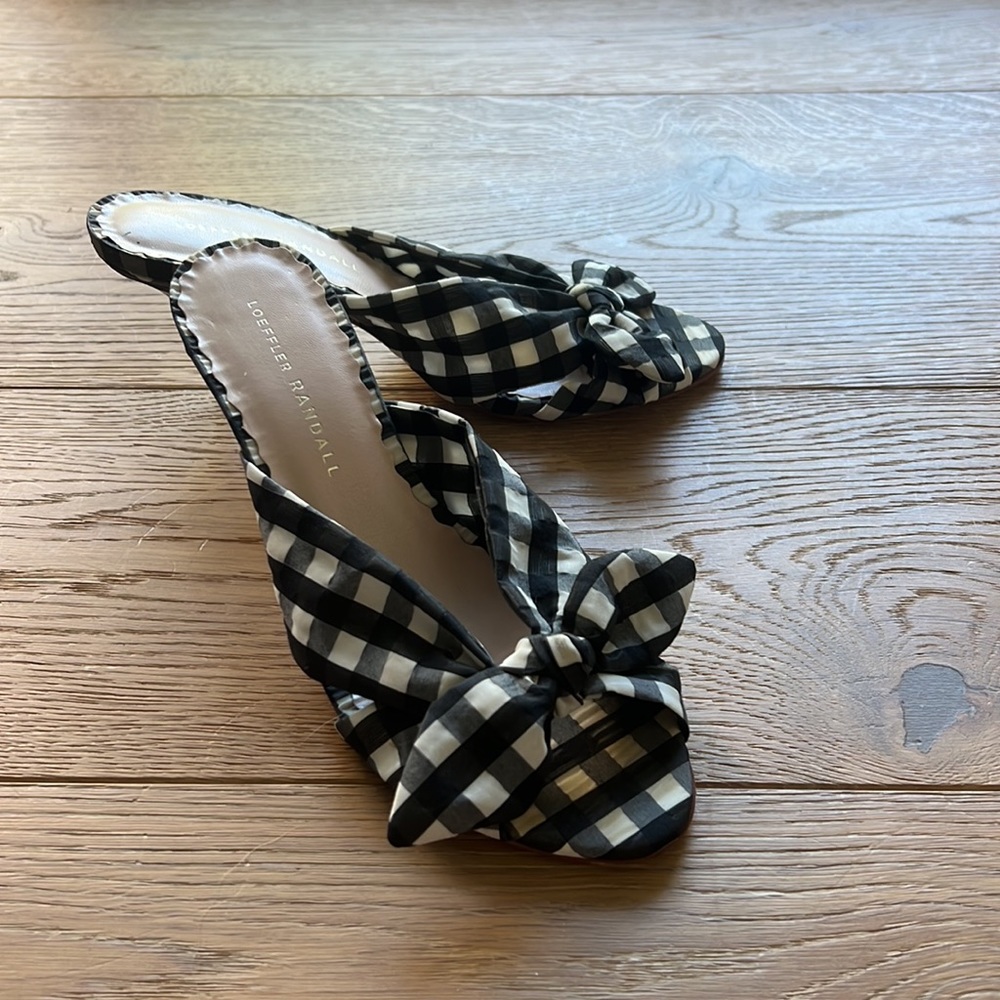 Loeffler Randall black and white gingham heels - Picture 3 of 4